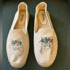SOLUDOS ESPADRILLES WITH ADORABLE CAT DESIGN SIZE 39/8